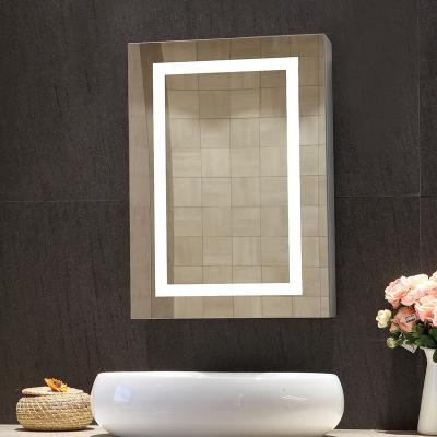 China Modern Factory Wholesale OEM Rectangle Lighted Defogged Mirror Cabinet for sale