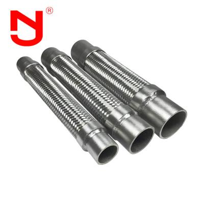 China Welded Flexible Braided Hose Stainless Steel Wire Metal Pipe Connector for sale