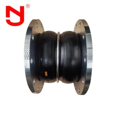 China ANSI DIN JIS Flanged Rubber Expansion Joint Double Sphere Rubber Flexible Te koop