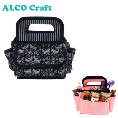 China 2016 Durable Polyester Black Color Hand Carry Craft Tote Bag For Scrapbook Storage for sale