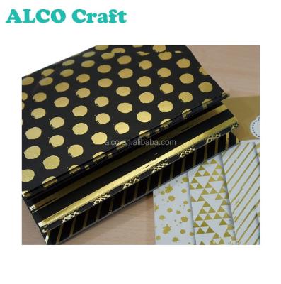 China Custom 30 sheet gold foil printing to woodfree scrapbook paper anticurl pad design for sale