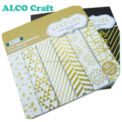 China Africa 6x6 woodfree paper craft paper printed design scrapbooking sheet with foil for sale