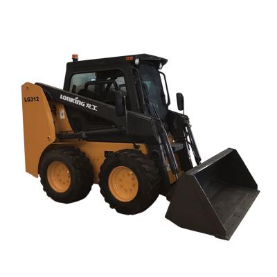 China Farms LONKING CDM307 EU Stage Kubota Engine Short Swing Radius Mini Skid Wheel Loader for sale