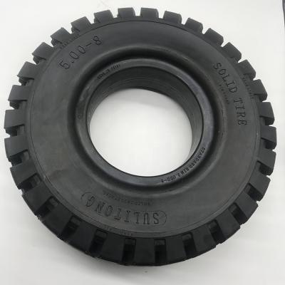 China High Elastic Intermediate Rubber Forklift Tread Wear 5.00-8 Solid Tires for sale