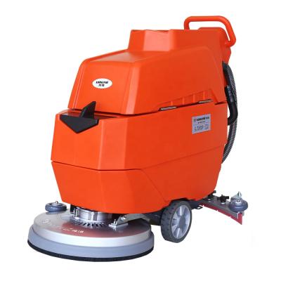 China Battery Type Hotels Walk Behind Mini Floor Scrubber And Dryer For Indoor Cleaning for sale