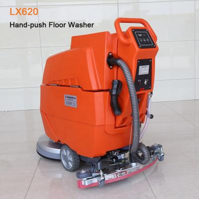 China Hand-push Type Mini Electric Floor Washing And Drying Scrubber Machine Hotels for sale