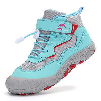 China Durable 2021 New Durable Leather Mesh TPR Outsole Kids Sport Shoes Upgrade for sale