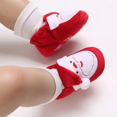 China Cute Round Cartoon Baby Sock Shoes Non Slip Soft Baby Shoes For 6-18Month Newborn Casual Christmas Sneaker for sale