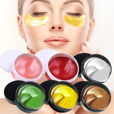 China Wholesale Natural Anti-Puffiness Private Label Rose Crystal Seaweed 24K Gold Sleeping Moisturizing Crystal Patches Collagen Hydrogel Eye Mask for sale