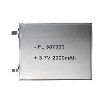 China Toys Tablet 3.7V Ultra Thin Battery 307090 2000mAh 3.7V Lithium Polymer Battery With PCM for sale