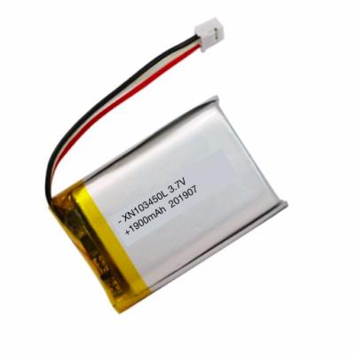 China Special Home Appliances 103450L 3.7V 1900mAh Lithium Polymer Battery For Heating Shoes for sale