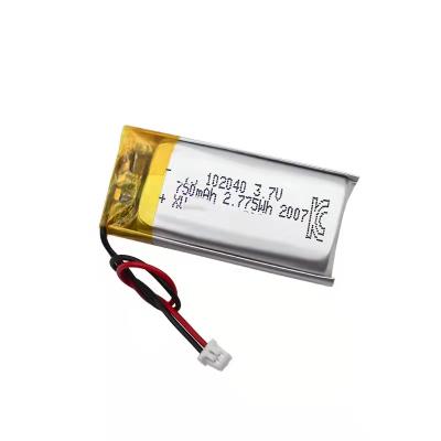 China Home appliances Lipo certificated by kc 3.7V 102040 750mAh in stock for sale