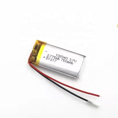 China kc toys certificated 102040 3.7V 750mAh Lipo Battery For Wireless Microphone for sale