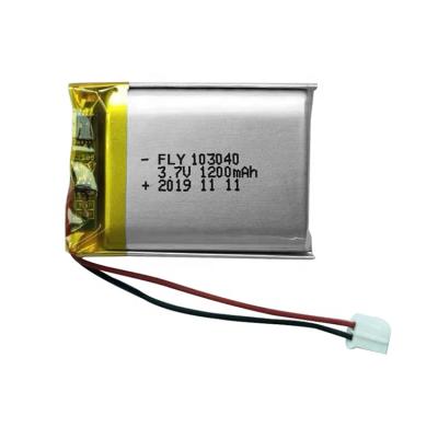 China kc toys approved small 1200mAh 3.7V 1200mA rechargeable Lipo 3.7V 103040 battery for beauty device for sale