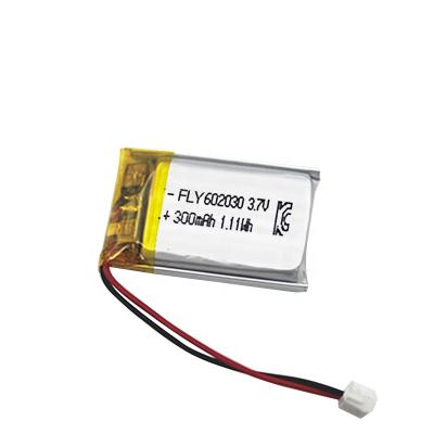 China Toys kc Lipo 602030 3.7V 300mAh Li Polymer Battery for beauty device for sale