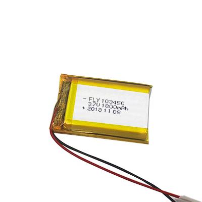 China Consumer Devices / Mobile Appliances / Beauty Device IEC62133 Certificate 103450 Small 1800mAh 3.7V Lithium Polymer Battery for sale