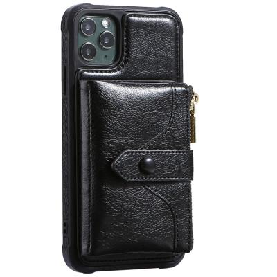 China Anti Fall Chaka Shockproof Leather Bracket iPhone12 Case XR Cell Phone New iPhone12 Cover Zipper Wallet Case Factory Direct Sales for sale