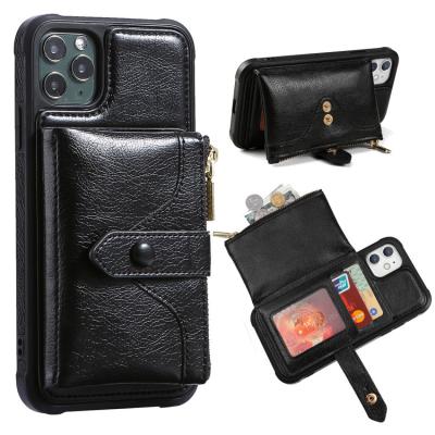 China New 12 Pro Cellphone Phone 12 Pro Shockproof Case Women Max Leather Case Protector Card Holder Case XR Wallet Zipper Protector Case for sale