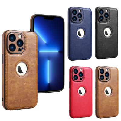 China Shockproof Luxury Real Saffiano PU Leather Premium Genuine Phone Case For iPhone 12 Pro Max for sale