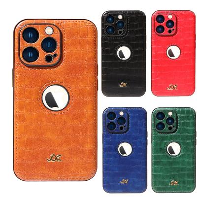 China Shockproof For iPhone 13 Pro High End Phone Case Crocodile Phone Case Business Style Leather Max Leather Phone Cases for sale