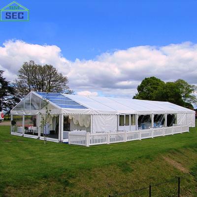 China Reinforced 6061 Aluminum Alloy Factory Sale Dry Trade Show Tent Outdoor Luxury Large Event Party Wedding Tents For Sale for sale