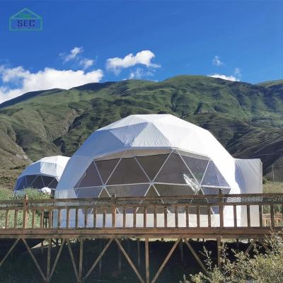 China large transparent dome house galvanized pvc steel geodesic strong hall clear dome tent customized for sale