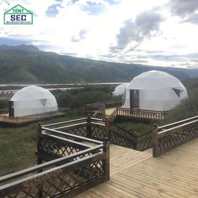 China Factory Supply UV Water Proof Resistance Star Hotel Dome Tent Fiberglass Dome Home Gazebo Glamping Tent Large for sale