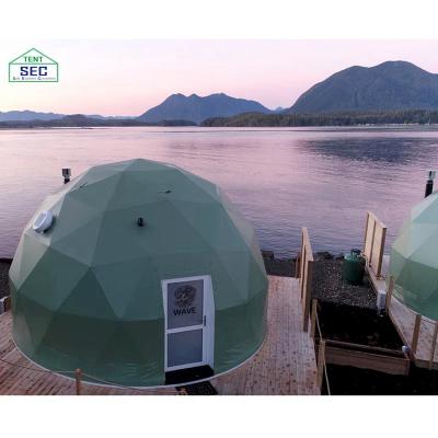 China Hotel factory sale tent 4m 5m 6m 7m geodesic dome glamping tent 8m with wind resistant for sale