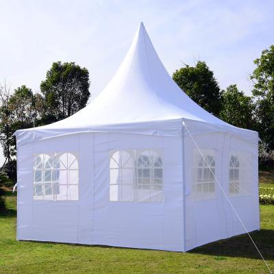 China Luxury white 6061 aluminum alloy PVC 10x10 canopy tent pagoda tents hard pressed for sale for sale