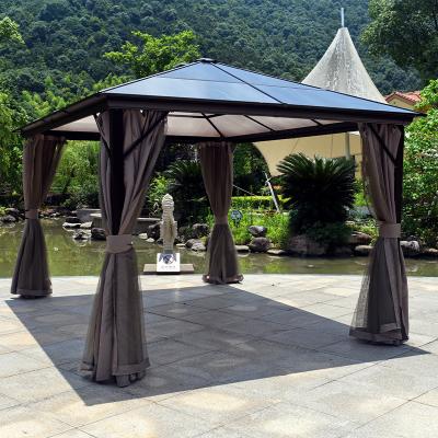 China Wholesale Weather Resistant Aluminum Gazebos Gazebos Outdoor Steel Roof Garden Gazebo for sale