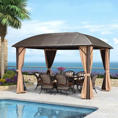 China Hot Selling Weather Resistant 3x4 Garden Gazebo Outdoor Metal Roof Frame Aluminum Gazebo for sale