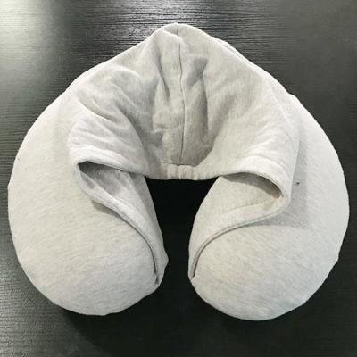 China Special Memory Foam Pillow Travel Memory Design Neck Support Pillow Outdoor Hoodie for sale