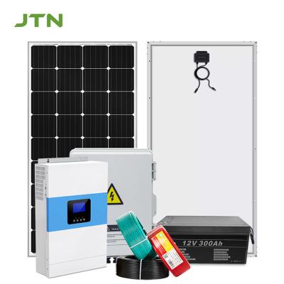 China Home All In One Off Grid Panel System 1Kw 2Kw 3Kw 4Kw 5Kw Solar Powered Solar System For Home With Battery for sale