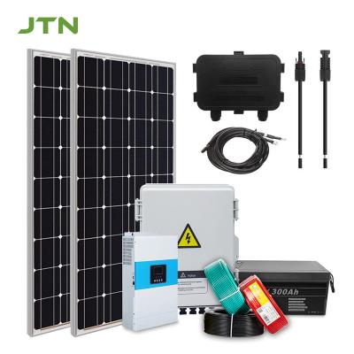 China Home Green Solar Power Generator Hybrid Inverter 3Kw 5Kw 10Kw Off Grid House Solar Power System for sale