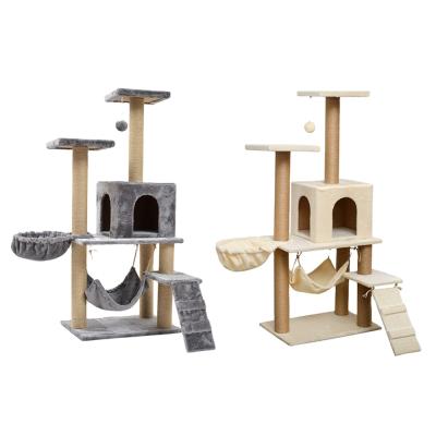 China Large Stocked High Quality Wooden Cat Tree For Large Cats Lathe Cat Tree Scratcher Dropshipping Fast Delivery for sale