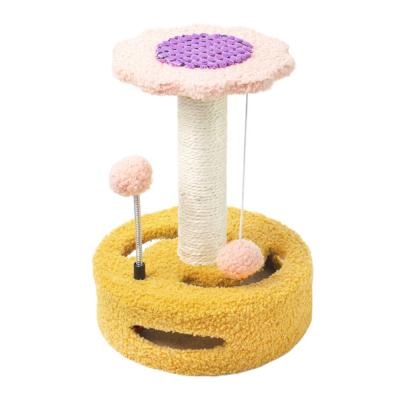 China High Quality Viable Hot Sale Sisal Cat Scratcher With Ball Pet Play Toys Cat With Scratches Cat Tree for sale