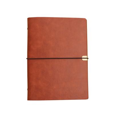 China New Style Soft Custom Logo Softcover Planner Refillable PU A5 Leather Notebook Diary With Ring Binder Cheap Notebook for sale