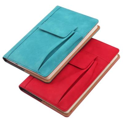 China Multifunctional Hardcover Book A5 Notebook With Pockets School College Office Planner PU Leather Notepad for sale