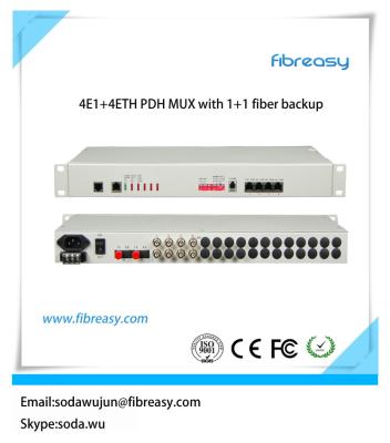 China Fiber Optical 8voice 4E1 interface 4Ethernet 4RS232 multiplexer for sale