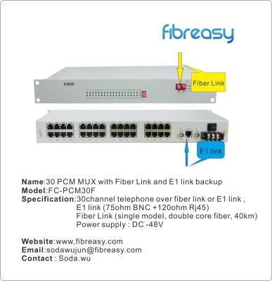 China Telephone extender Fiber Optical 30voice 4E1 interface 4Ethernet 4RS232 multiplexer for sale