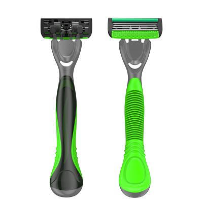 China High Quality 4 Blades 4 Blades OEM Rubber Razor Services Mens Disposable Razor for sale