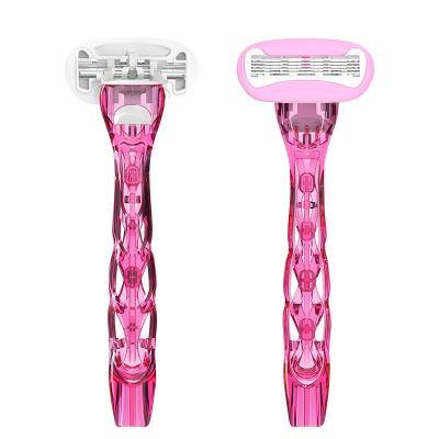 China Lady Women Safety 5 Blades High Quality Subscription Five Blade System Shaving Razor for sale