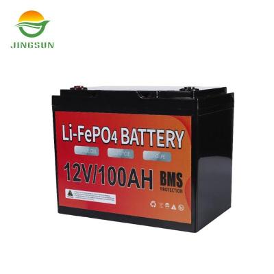 China Jingsun home appliances best selling lithium iron phosphate battery shell 12v 50A 345*310*275mm lifepo4 mental bms for sale