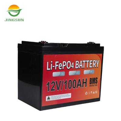 China Wholesale cheap home appliances Jingsun lithium 100ah 120v battery cells 345*310*275mm maximum charging voltage 14.6v lifepo4 battery for sale