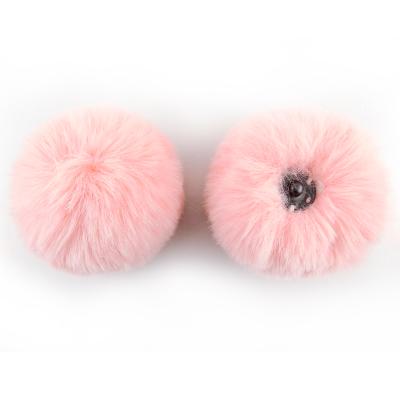 China Lovely Lovely New Style Fashionable Plush Fluffy Fur Ball With Snap Or Chain for sale