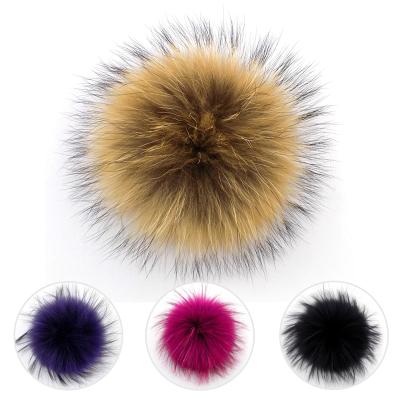 China Real Home Textile 10 cm Pom Pom Winter The Latest Nice Raccoon Fur Home Pompom for sale