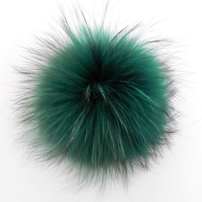 China Home Textile 10cm Fur Pom Pom Pom Poms Real Fur Wholesale Real Textile Raccoon Fur for sale