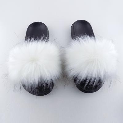 China New Fashion Anti-slip Slippery Slides for Kids Sandals Women and Ladies Fur Slippers for sale