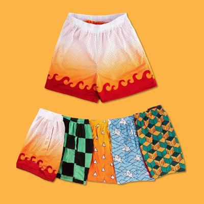 China Custom Logo Color Designer Mesh Shorts Summer Casual Liner Sublimation Anti-Wrinkle All Over Short Men Empty Custom Mesh Printing Shorts for sale