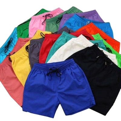 China Parride Customized Logo Colors 18 Solid Beach Shorts Simple Blue Men Swim Trunks Quick Dry Outdoor Track Shorts Board Shorts Swimwear Men for sale